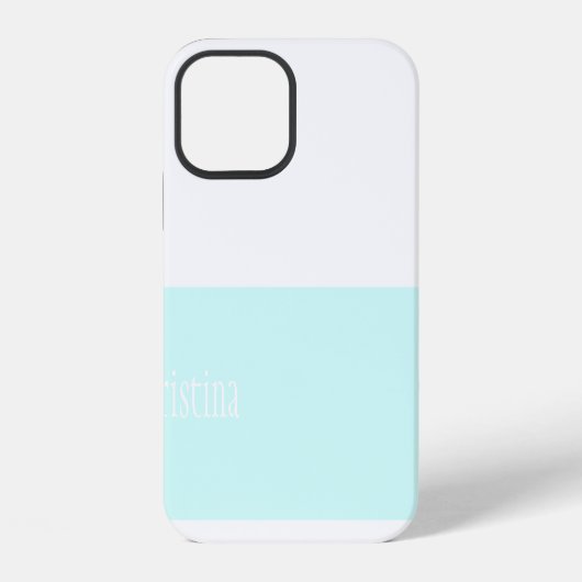 12 MONOGRAM MINT VERT ET coque iphone BLANC (Verso)