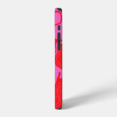 12 Monographie rose moderne Coque-Mate coque iphone (Côté gauche)