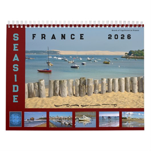 12 month calendar of seaside of France Kalender (Hoes)
