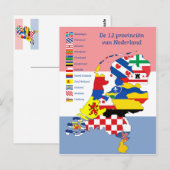 12 Nederlandse provincies Briefkaart (Voorkant / Achterkant)