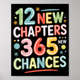 12 Nieuwe Hoofdstukken 365 Kansen Inspirerende Cit Poster