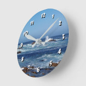 12 Nummerkeuze -Ocean Waves-Clock Ronde Klok (Hoek)