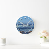 12 Nummerkeuze -Ocean Waves-Clock Ronde Klok (Huis)