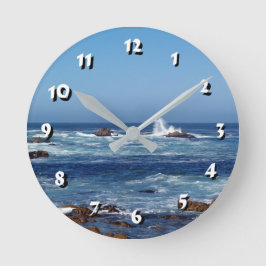 12 Nummerkeuze -Ocean Waves-Clock Ronde Klok