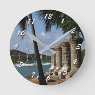 12 Nummerkeuze om te kiezen-Antigua Nelson's-Clock Ronde Klok