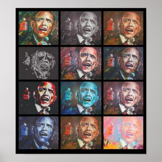 12 Obamas Poster (Voorkant)