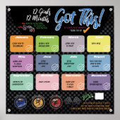 12 OBJECTIFS EN 12 MOIS POSTER DE DÉFI (Devant)