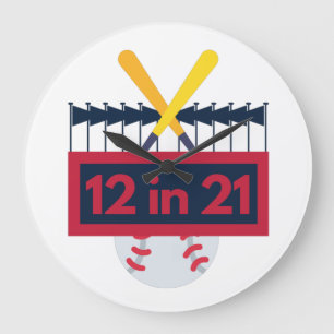 12 op 21 honkbal grote klok