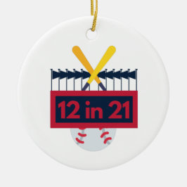 12 op 21 honkbal keramisch ornament