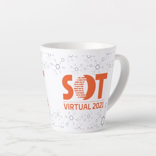 12 oz Latte Mok - Jaarlijkse vergadering 2021 (Mol (Rechterhoek)
