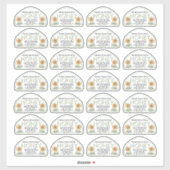 12 oz Skep étiquette miel avec tournesol vert (Feuille)