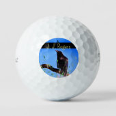 (12-pack) Wildlife Raven Bird Personalized Golfballen (Voorkant)