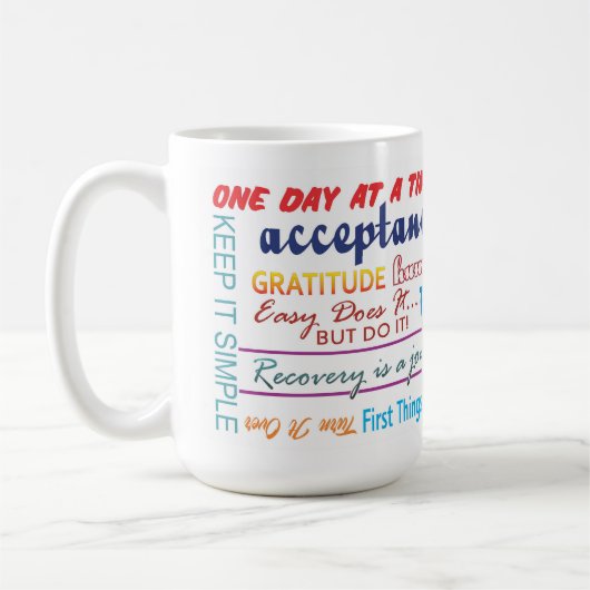 12 pas slogans sobriété mug 25z (Gauche)
