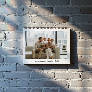 12 Persoonlijke Maandelijkse Aangepaste Gezinsfoto Kalender