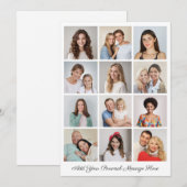 12 Photo Collage Ajoutez Votre Propre Carte De Voe (Devant / Derrière)