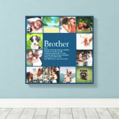12 Photo Collage Blue Fun Cool Brother Definition Canvas Afdruk (Insitu (Houten vloer))