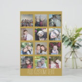 12 Photo Collage - Carte de vacances arrière - pla (Debout devant)
