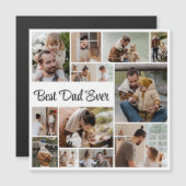12 Photo Collage Meilleur Papa Jamais Carte Magnét (Devant / Derrière)
