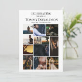 12 Photo Collage Plain Texte Programme funéraire (Debout devant)