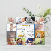 12 photos Train Bleu d'anniversaire - Invitation d (Debout devant)