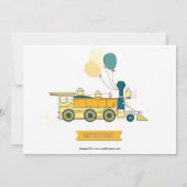 12 photos Train Bleu d'anniversaire - Invitation d (Dos)