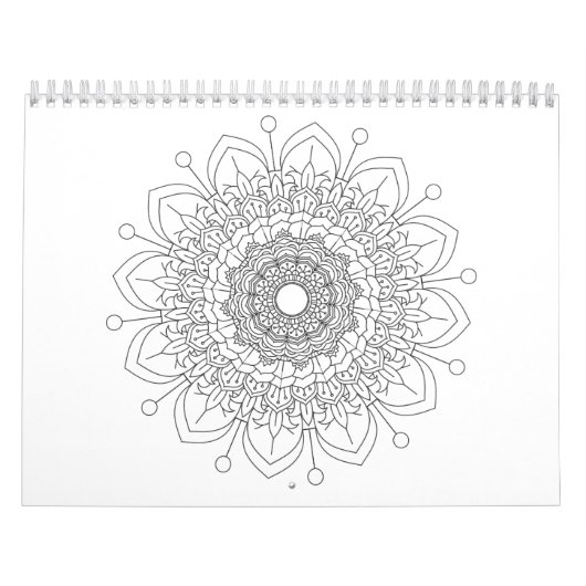 12 prachtige mandala ontwerpkalender kalender (Hoes)