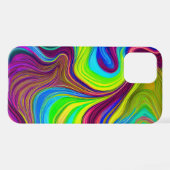 12 Pro Coque iphone Abstrait dynamique - Couleurs néon (Verso Horizontal)