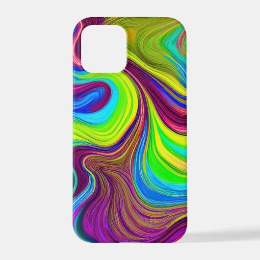 12 Pro Coque iphone Abstrait dynamique - Couleurs néon (Verso)