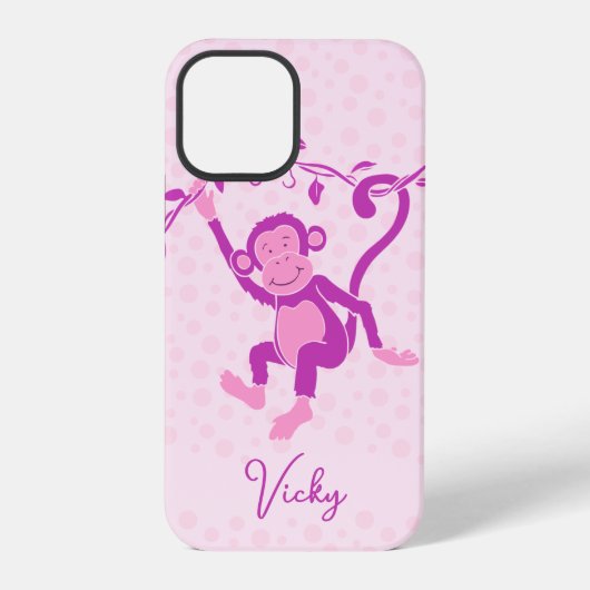 12 Pro Filles singe violet et rose nom coque iphone 5 (Verso)