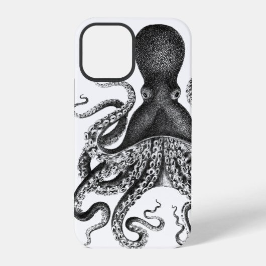 12 Pro +|| Pieuvre Vintage ||+ Coque iPhone Case-Mate (Verso)