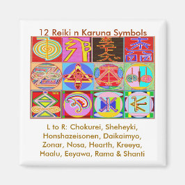 12 Reiki n Karuna Reiki Genezing Design Magneet