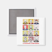 12 Russische componisten Magneet (Voorkant / Achterkant)