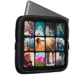 12 Sac d'ordinateur portable noir arrondi par gril (Devant droit)