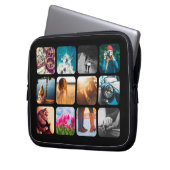 12 Sac d'ordinateur portable noir arrondi par gril (devant gauche)