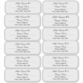 12 Script Guest Names Clear Address Labels (Voorkant)