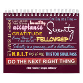 12 slogans de sobriété en 12 étapes calendrier 202 (Protection)