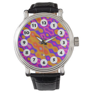 12 Spots - kleurrijk Abstract Horloge