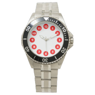 12 Spots - Rood op wit Horloge