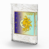 12 Stammen van Israël Issachar Kunst Acryl Blok (Rechts)