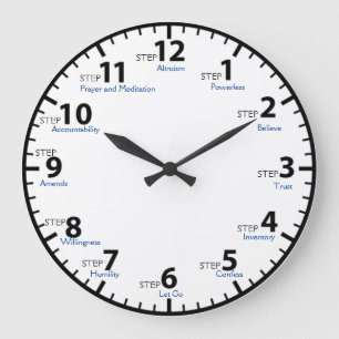 12 Stap 12 Stappen Herstelsysteem Sober Clean Grote Klok