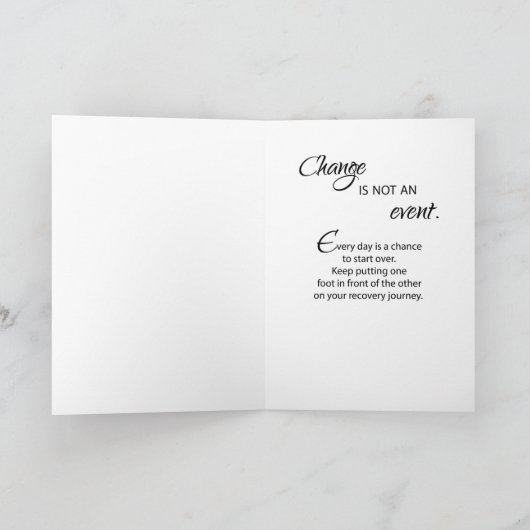12 Stap Herstel Aanmoediging Verandering is proces Kaart (Binnen)