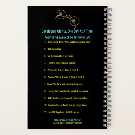 12 Stap Motivatie Dagboek - Gepersonaliseerd Notitieboek (Achterkant)