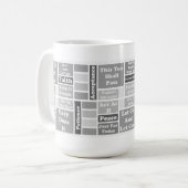 12-stap Slogan-Mok Koffiemok (Voorkant links)