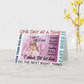 12 stappen herstel slogans kaart (Gele Bloem)