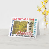 12 stappen herstel slogans kaart (Gele Bloem)