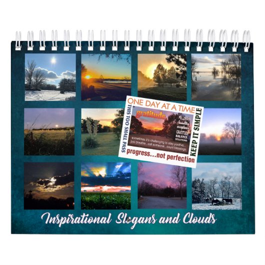 12-stappen herstel spreuken wolken kalender 25z (Hoes)