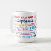 12 stappen nuchterheid slogans mok 25z3 (Voorkant links)