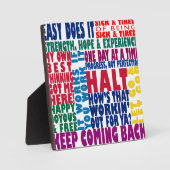 12 Stappen Slogans Fotoplaat (Voorkant)