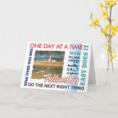 12 stapsgewijze herstelslogans kaart (Gele Bloem)