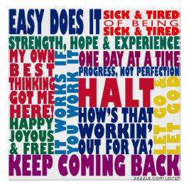 12 stapslogans perfect poster